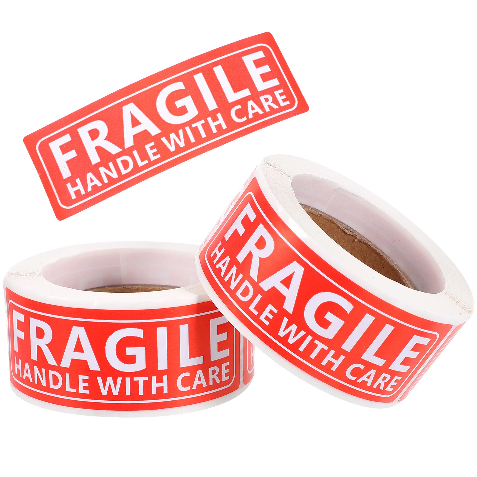 

2 Rolls Stick Labels Packing Tape Stickers Color Adhesive Removable Fragile Warning The Sign