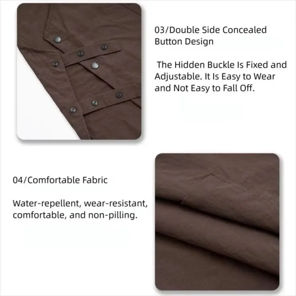 

Водонепроницаемый фартук для выпечки, дышащий, прочный, рабочий фартук с регулируемой талией, двусторонний кухонный фартук для приготовления пищи, для домашнего использования