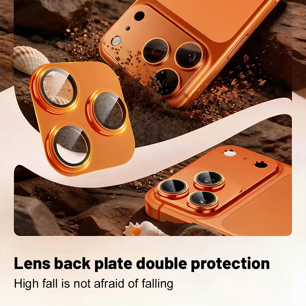 Magnetic Camera Lens Protector Film For Apple iPhone 17 Pro Max Shockproof Snap-On Magnetic Lens Cover Full Coverage Lens Guard
