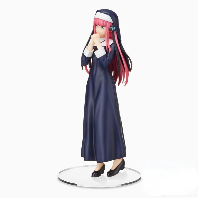 100% originale: Kawaii girl Nakano Nino Nun dress 21cm PVC Action Figure Anime Figure Model Toy Figure Collection Doll Gift