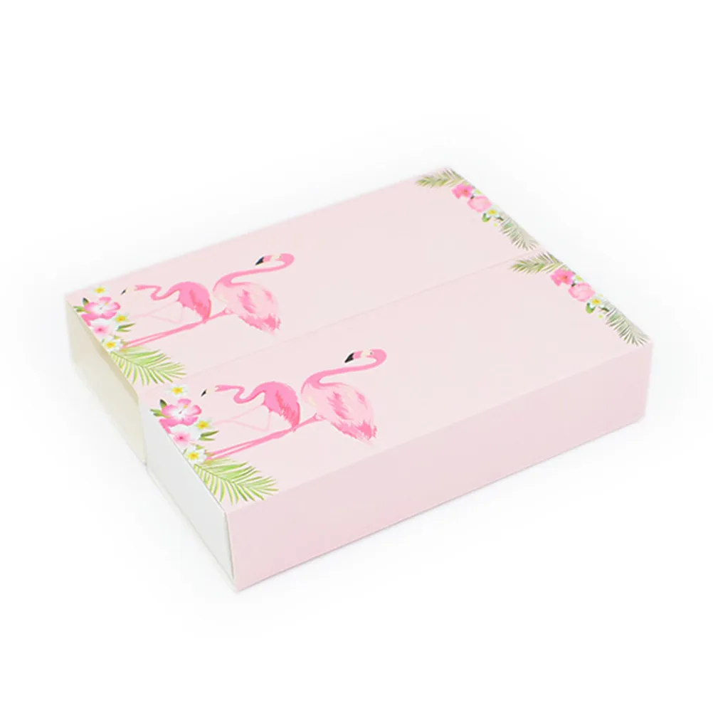 

10 Pcs Packing Boxes Party Treat Flamingo Decorations Paper Wedding Favor Shaped for Wrapping Jewelry