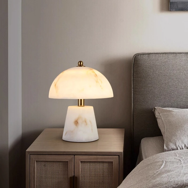 Designer Luxury Spain Imitation Marble Table Lamp Living Room Bedroom Bedside Restaurant Study Hotel