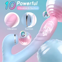 2 IN 1 Sucking Vacuum Stimulator Dildo Vibrator G Spot Clit Nipple Vaginal Massager Wearable Vibrator Adult Sex Toy for Women - Image 3