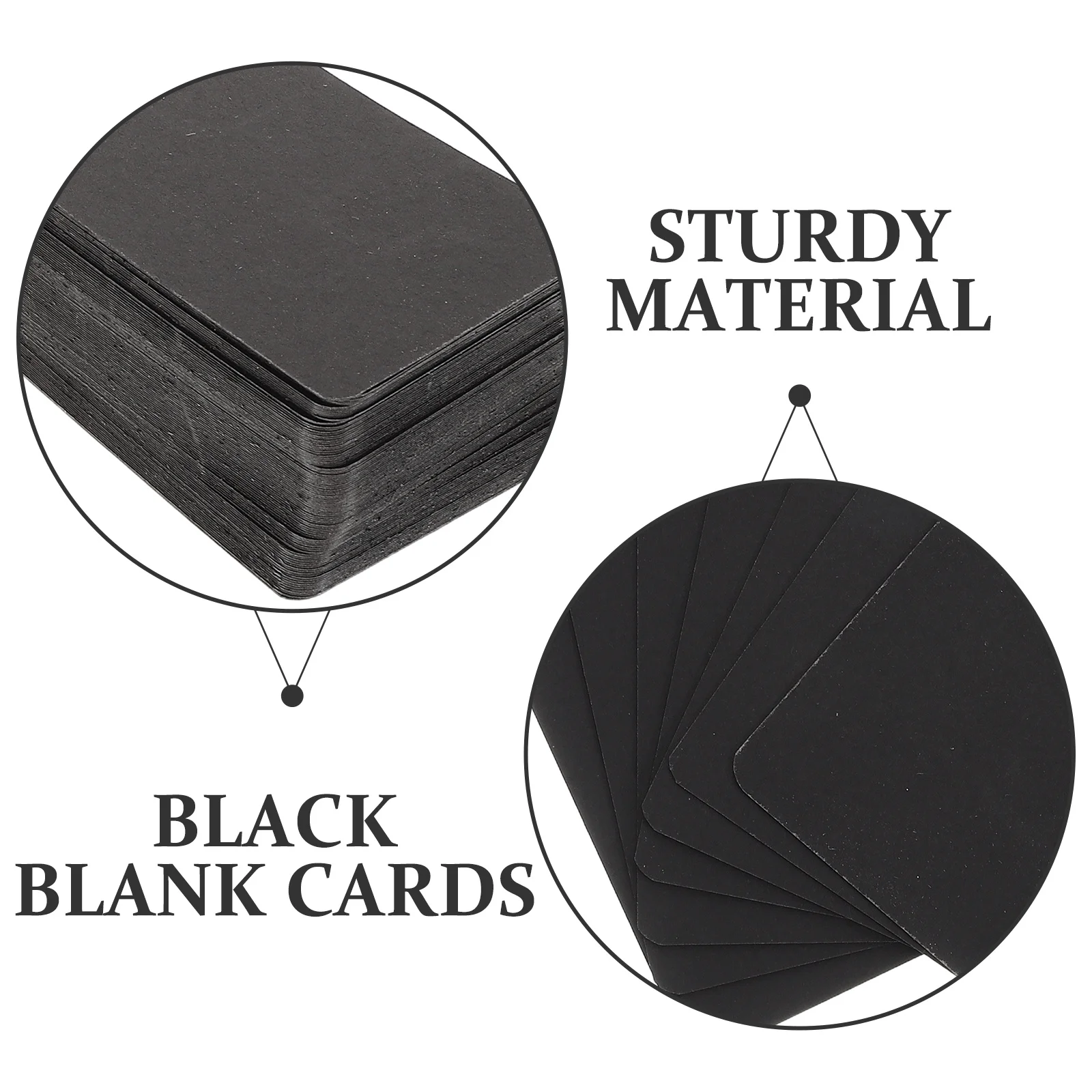 100pcs Black Blank Cards 3.5X2.5 Inches Sturdy Matte Paper For Diy Greeting Playing Word Index Notecards Craft Bulk Stationery