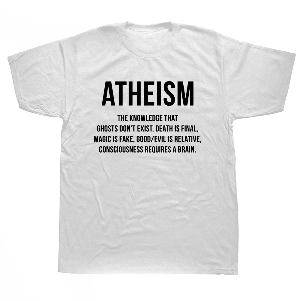 Graphic Cotton Streetwear Short Sleeve Atheism Funny Definition Quotea man Hot Sale  Anti Religion Atheist Gift Joke T Shirts