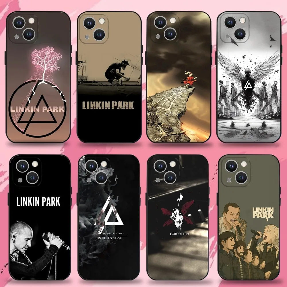 

L-LinkinS Rock P-Park Phone Case For iPhone 16,15,14,13,12,11 Plus,Pro Max,XS,X,XR,SE,Mini,8,7,Soft Silicone Black Cover
