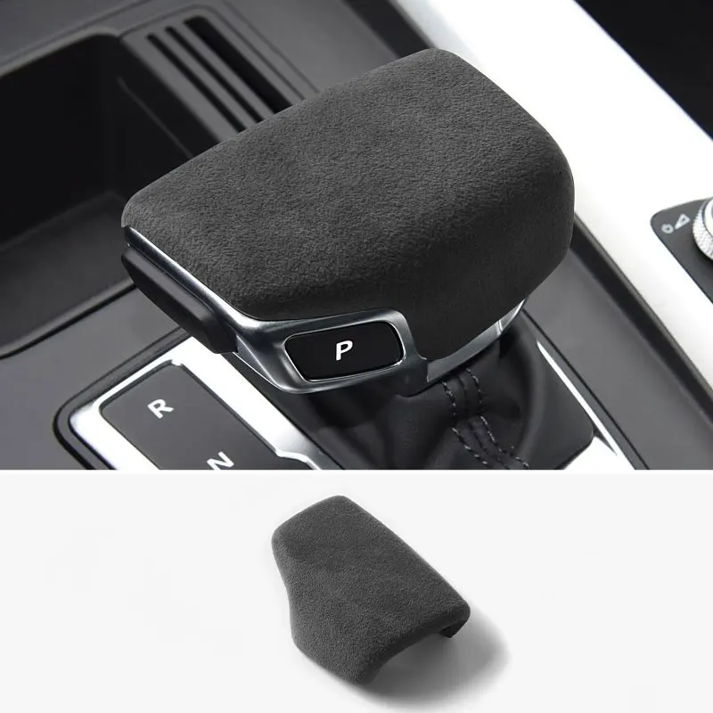 Made of Alcantara For Audi Sport B9 F5 FY A4 S4 A5 S5 RS4 RS5 Q5L SQ5 Q5 Q7 Gear Shift Knob Cover Trim Car Interior Accessories