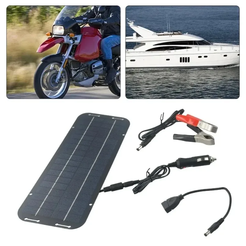 Solar Panel Charger 60W 12V Trickle Battery Maintainer For Car Boat RV Van Monocrystalline IP65 Waterproof