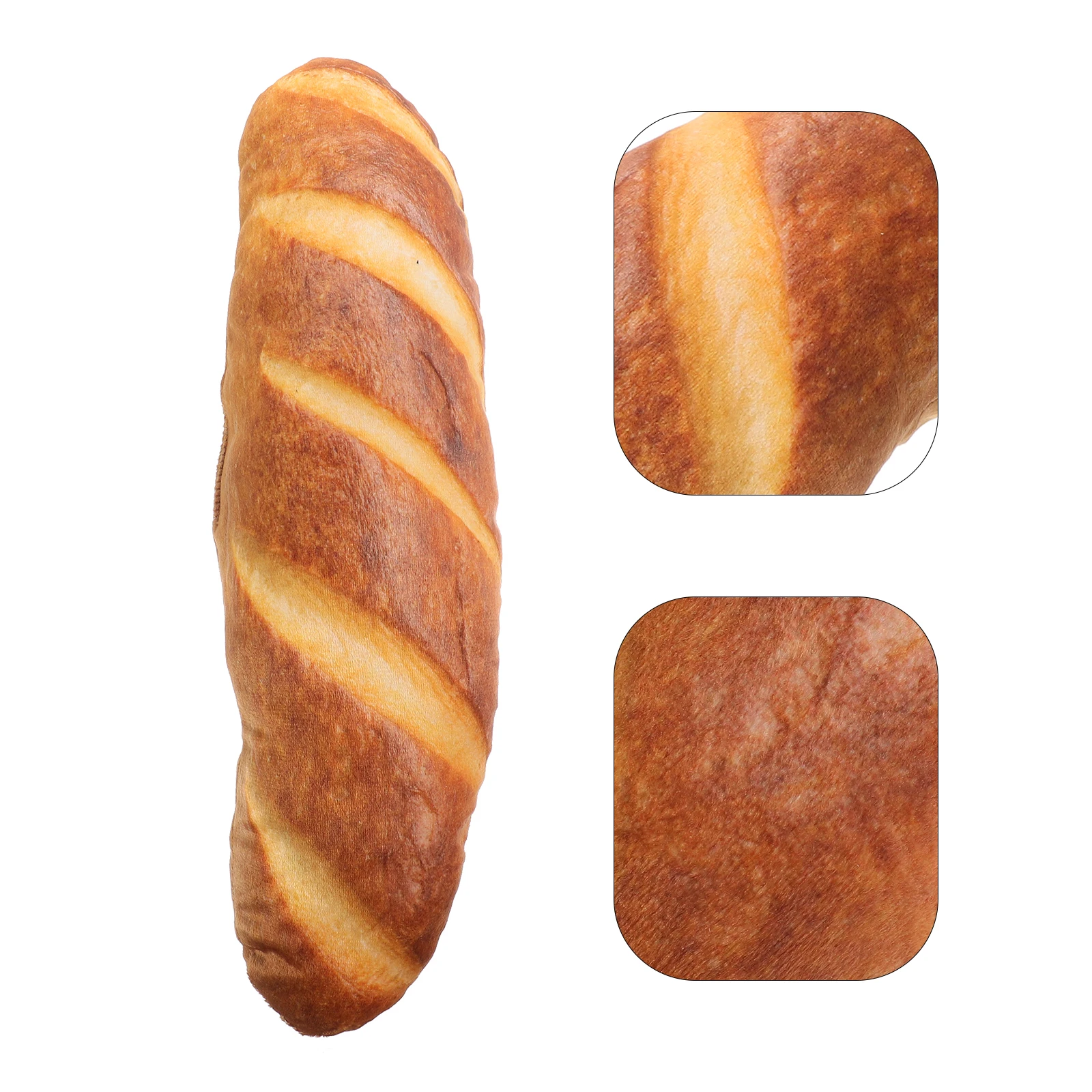Simulated Bread Pillow Realistic Design Funny Shaped Back Cushion Soft Fillers Washable Zipper Toy Decor Bread