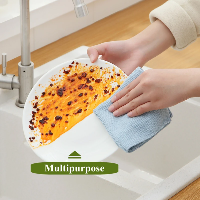 20PCS Pull-out Kitchen Microfiber Towel Non-stick Oil Dishcloth Magic Cleaning Cloths Useful Things for Home Kitchen Accessories