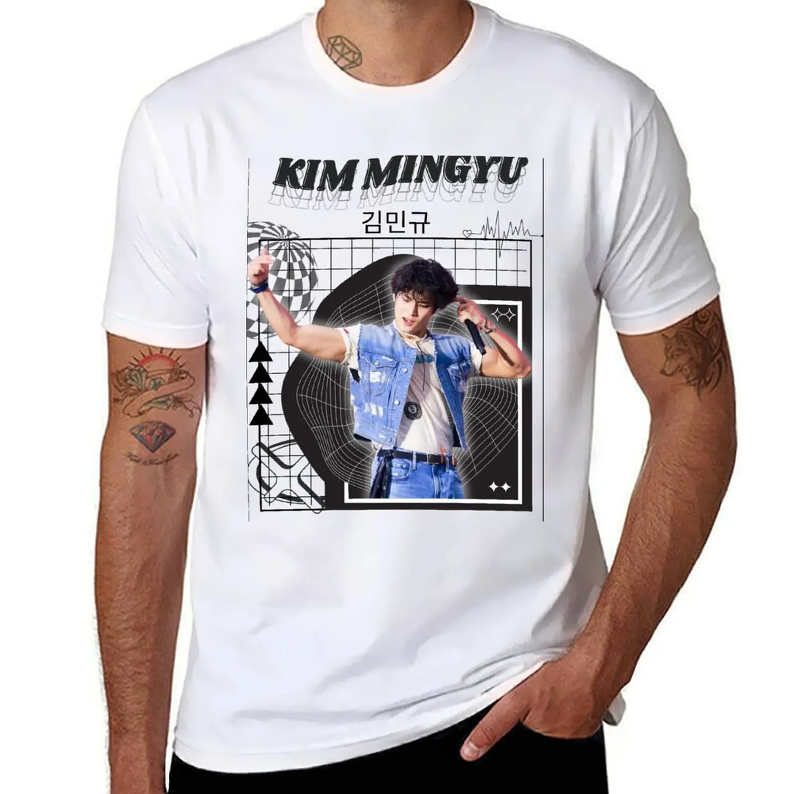 KIM MINGYU (SEVENTEEN) T-Shirt street wear vintage t shirts custom t shirt vintage t shirt men