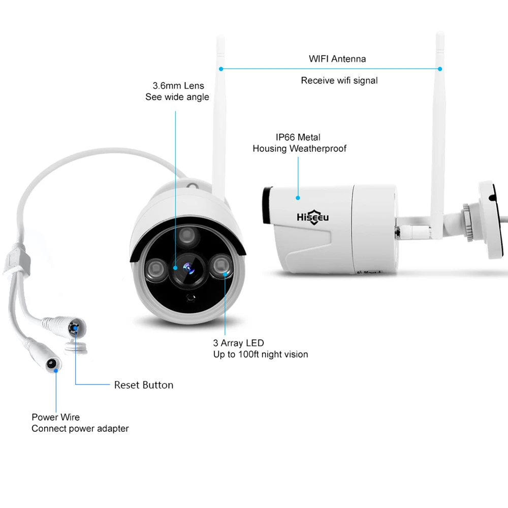 3.0MP IP Camera Security Camera Surveillance System Intelligent Motion Detection and Alerts System（Without User Manual ）