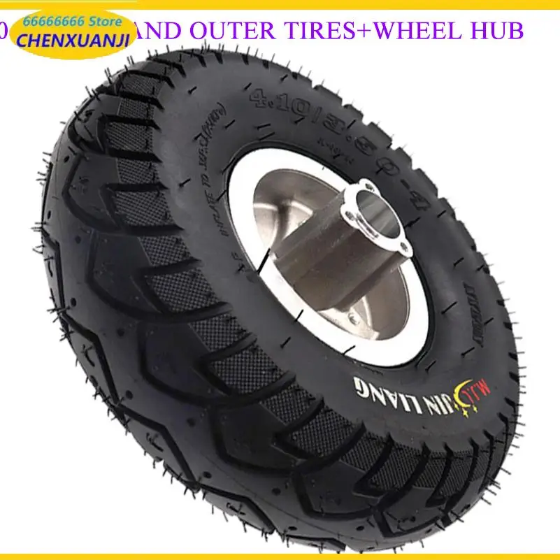 10 inch 4.10/3.50-4 inner tube outer tire, suitable for motorcycle, small four-wheel mud pit bicycle, kart tire parts