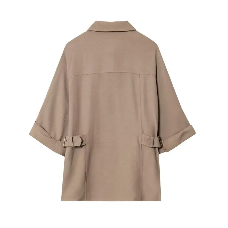 Conjunto de Duas Peças de Moda Fena Estilo de Caça Outono Nova Chegada com Bolso Deco com Fivela Lateral Estilo Europ...