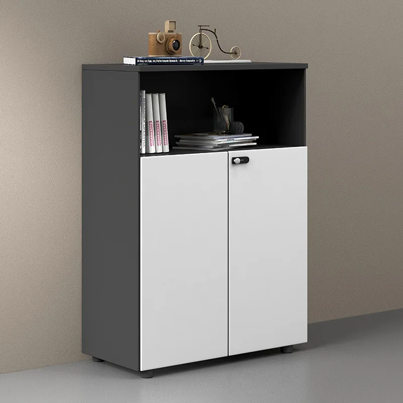 Wooden Office Filing Cabinet Storage Locker with Combination Lock Filing Cabinet