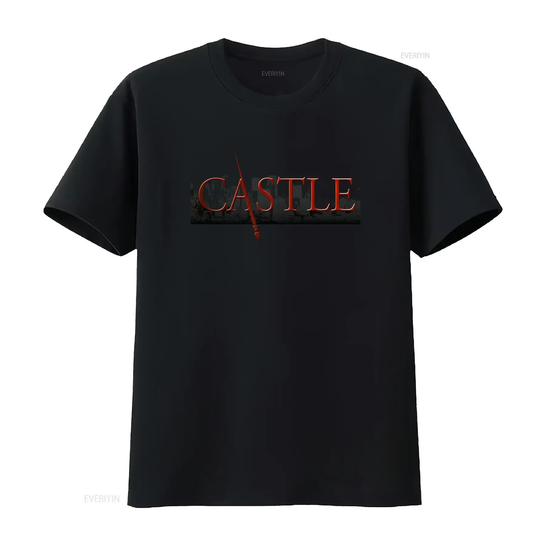 Castle Tv Series Show Detective Cool T Shirt vintage Washed Stylish homme streetwear Breathable Slightly Soft Versatile