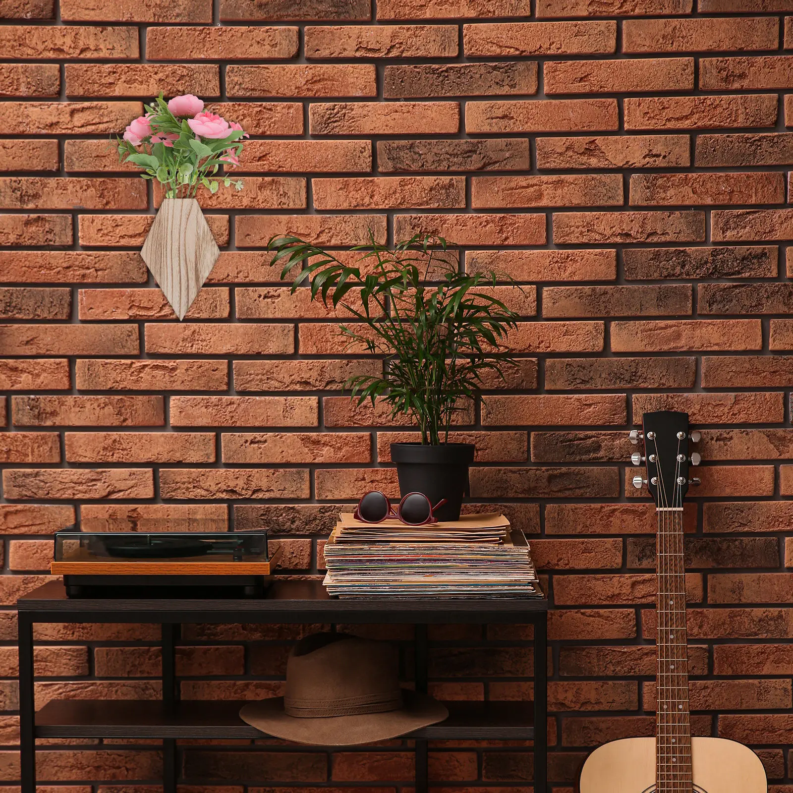 Wood Wall Planter Hanging Planter Box Modern Indoor Decor for Living Room Bedroom Bathroom Farmhouse Style Wood Wall Hanging view 4