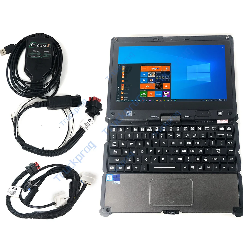 Ecom2 EControls for YUCHAI Xichai Engine Fault Diagnosis Equipment Sensor Monitor EDIS ECI Communication Sinotruk Getac Laptop