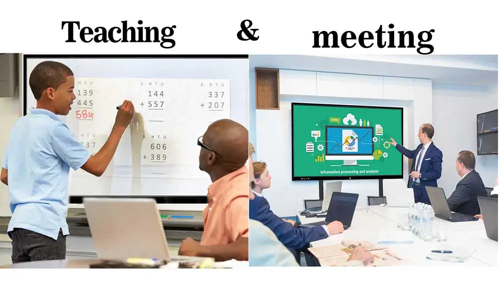 VETO 55 65 75 86 98 بوصة لوحة ذكية شاشة لمس تفاعلية لوحة مسطحة تفاعلية لاجتماع التعليم