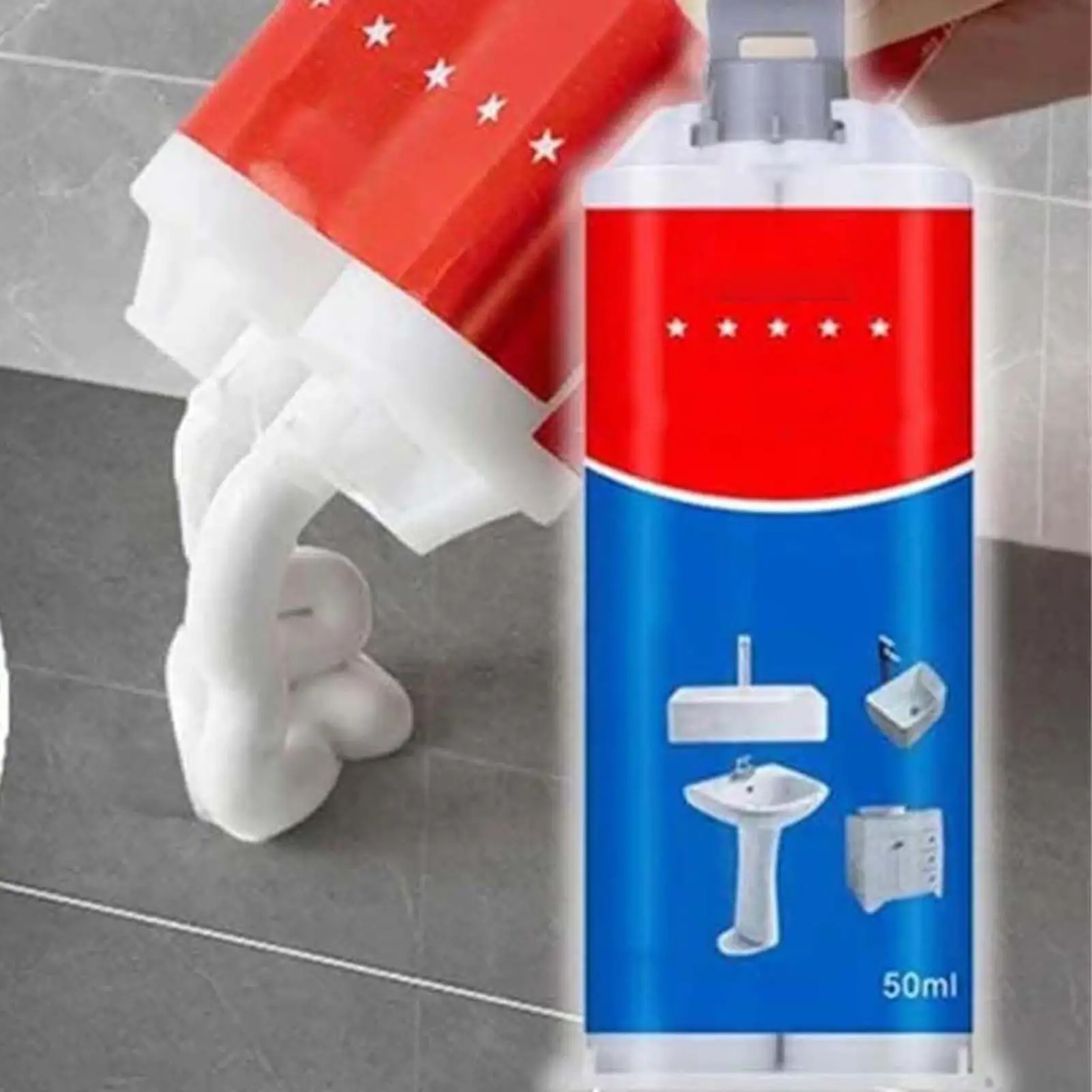 Tile Crack Filler Strong Adhesion Fast Drying Chip Filler Paste Professional Adhesive Grout Sealing for Tile Chips Cracks Holes