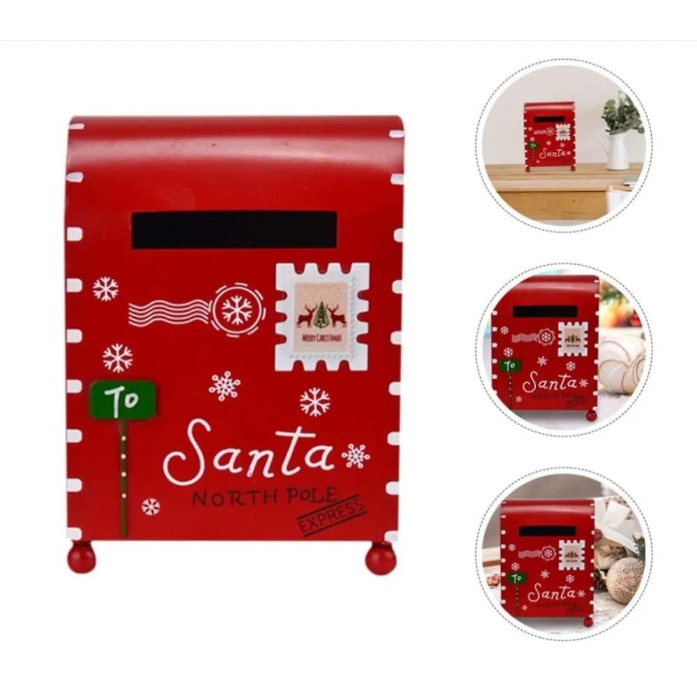 Christmas Mailbox Letter Box Metal Waterproof Postbox Wall Mount Easy To Install Express Mail Box for House Outdoor Street