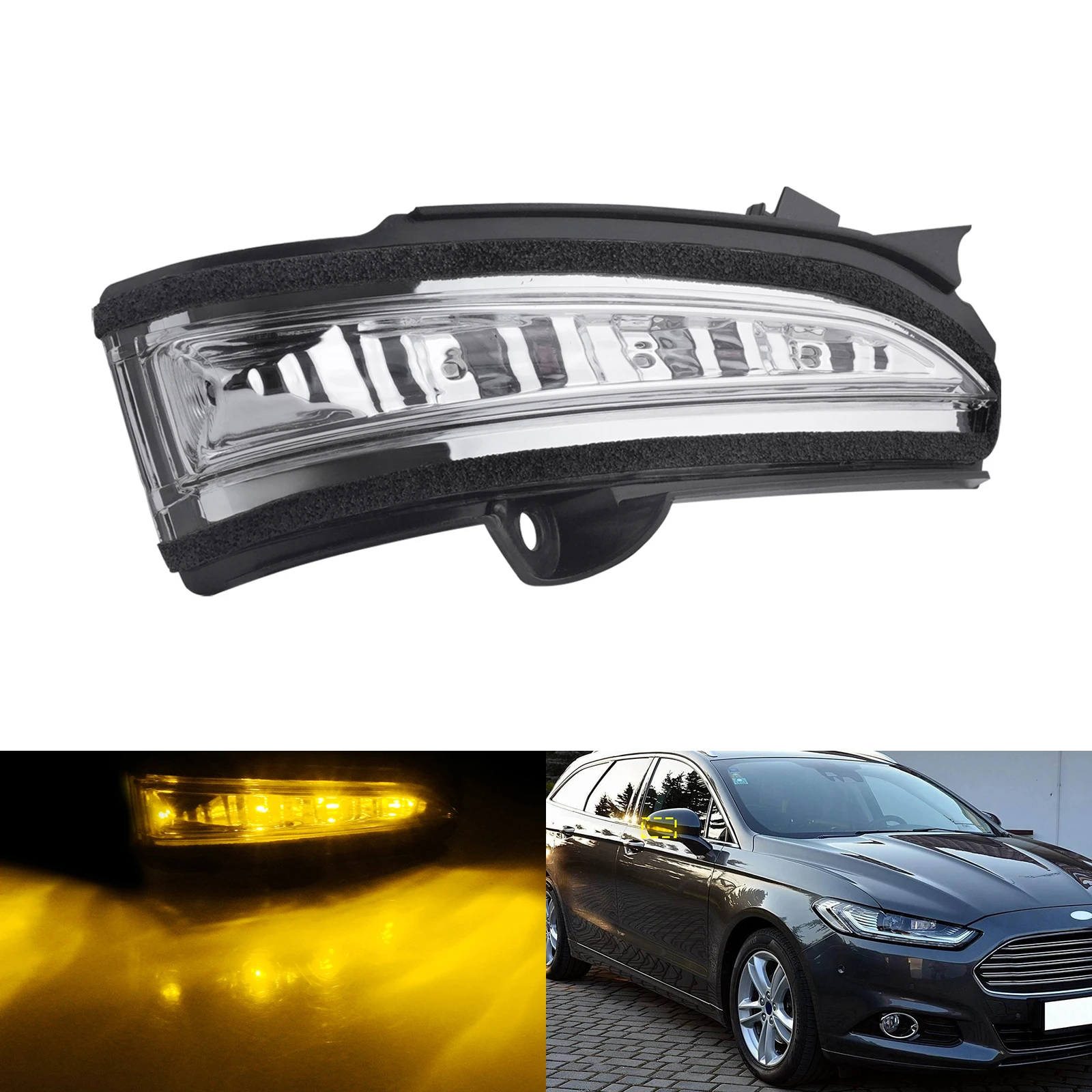 

Правое O/S дверное зеркало, светодиодный индикатор, сигнальная лампа для Ford Mondeo MK5 14-19