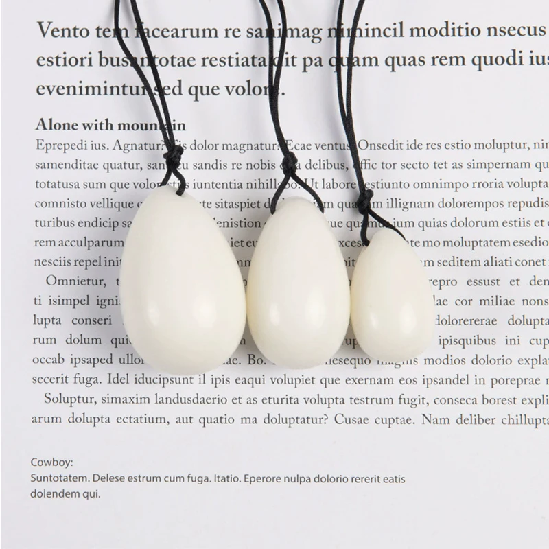 الأبيض اليشم حفر البيض مجموعة يوني البيض تدليك الكرة الكريستال الطبيعي شفاء ممارسة البيض ل كيجل ممارسة قطار عضلات الحوض #2