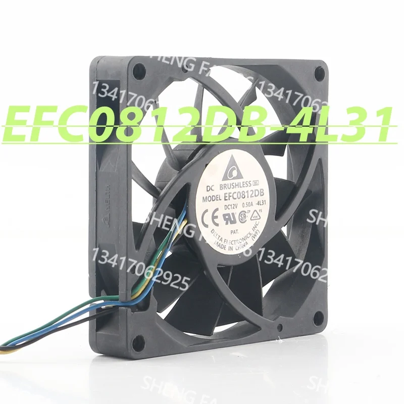 four-wire PWM Ultra-thin CPU Large air volume mute Delta 5V 24V 48V DC 12V 0.50A AC EC 8015 80X80X15MM 8CM EFC0812DB cooling fan