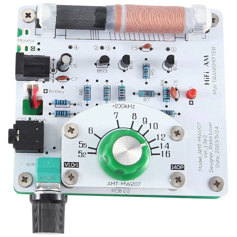 1 Piece MW Medium Wave Transmitter AM Radio Transmitter DIY Circuit Board AMT-MW207 525-1605Khz