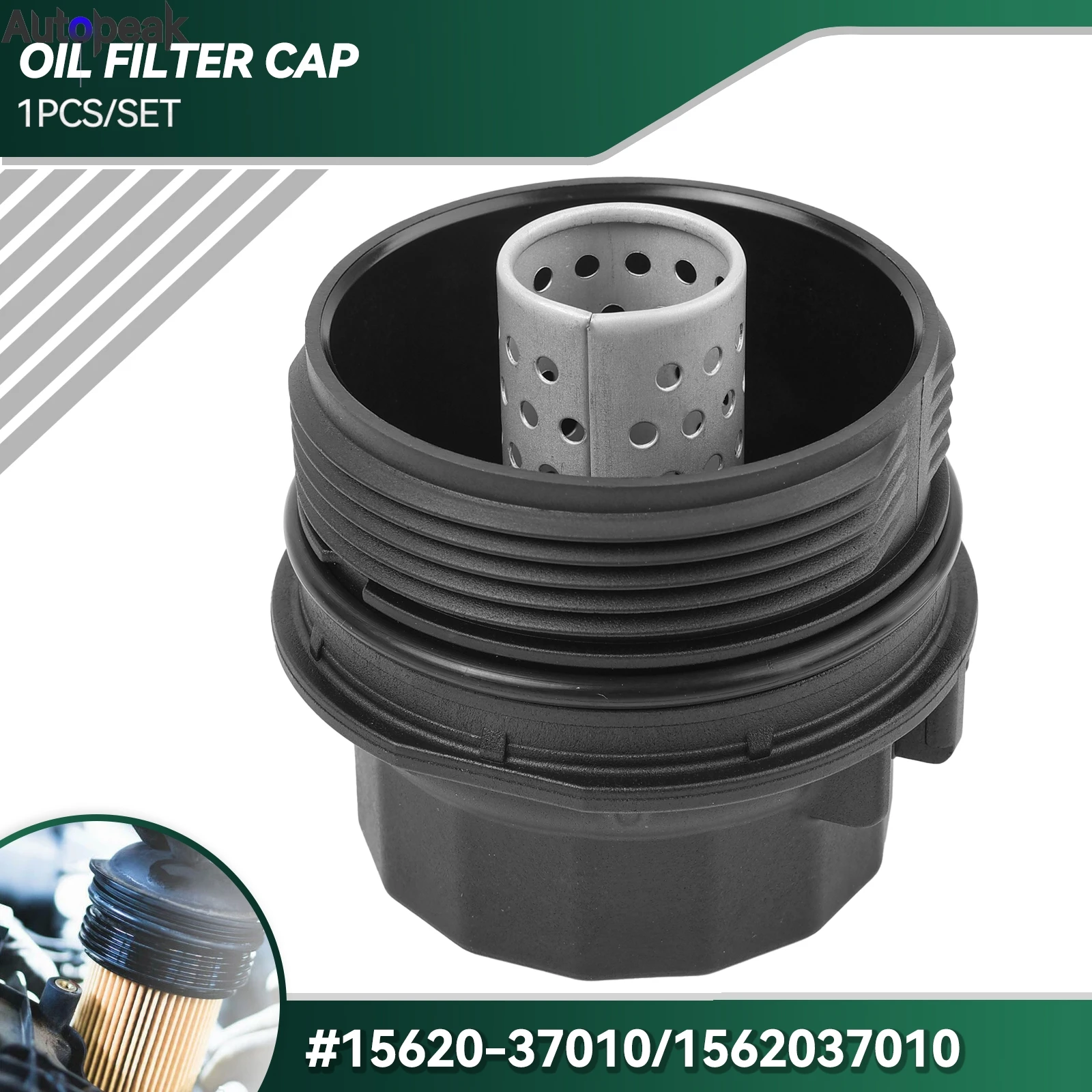 

Engine Oil Filter Housing Cover Cap Assembly 15620-37010 1562037010 Fits For Toyota Corolla Prius Matrix Lexus CT200h Scion xD