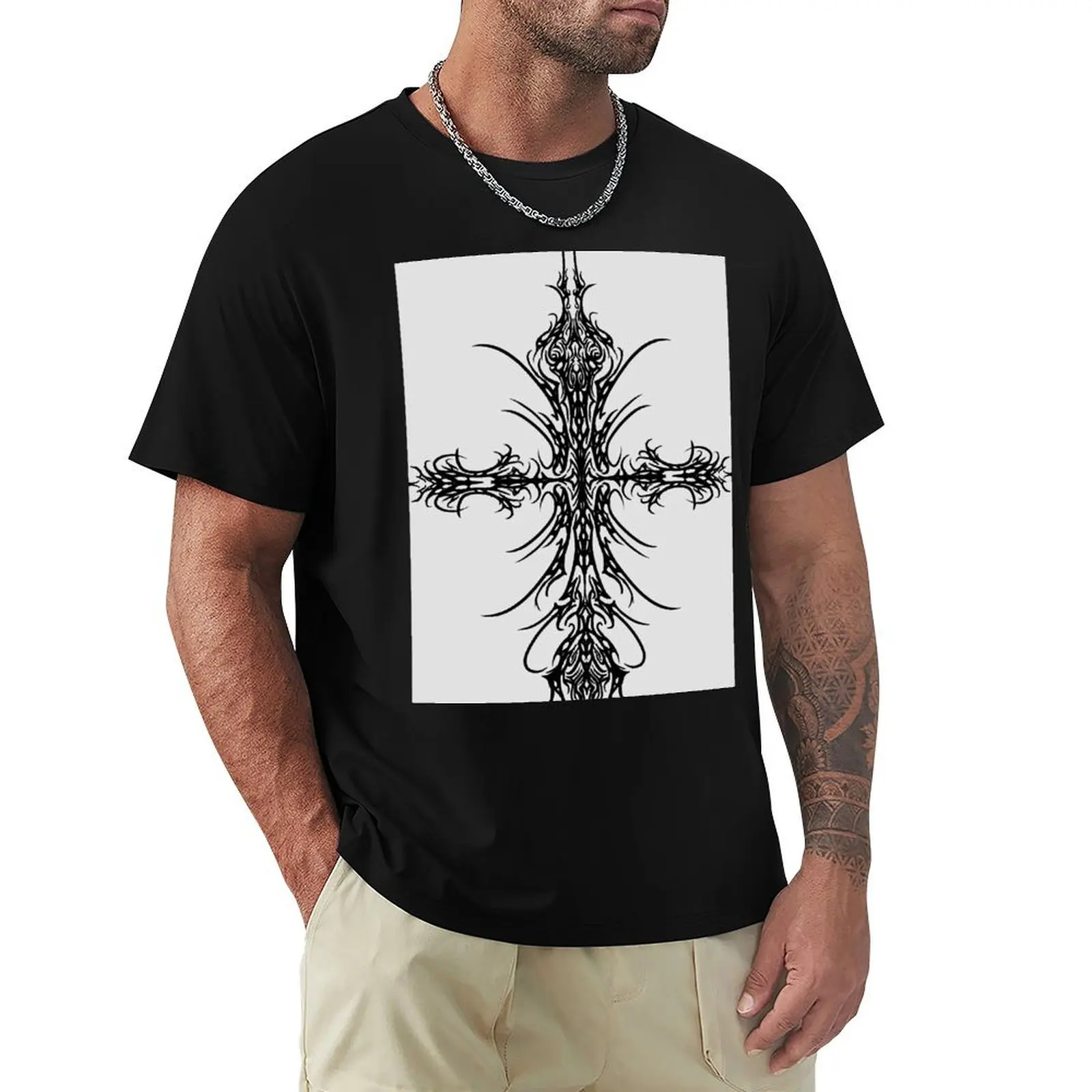 Custom neo tribal designs for shirts, prints, stickers, and phone cases T-Shirt Casual Street Style Short Sleeve Tee