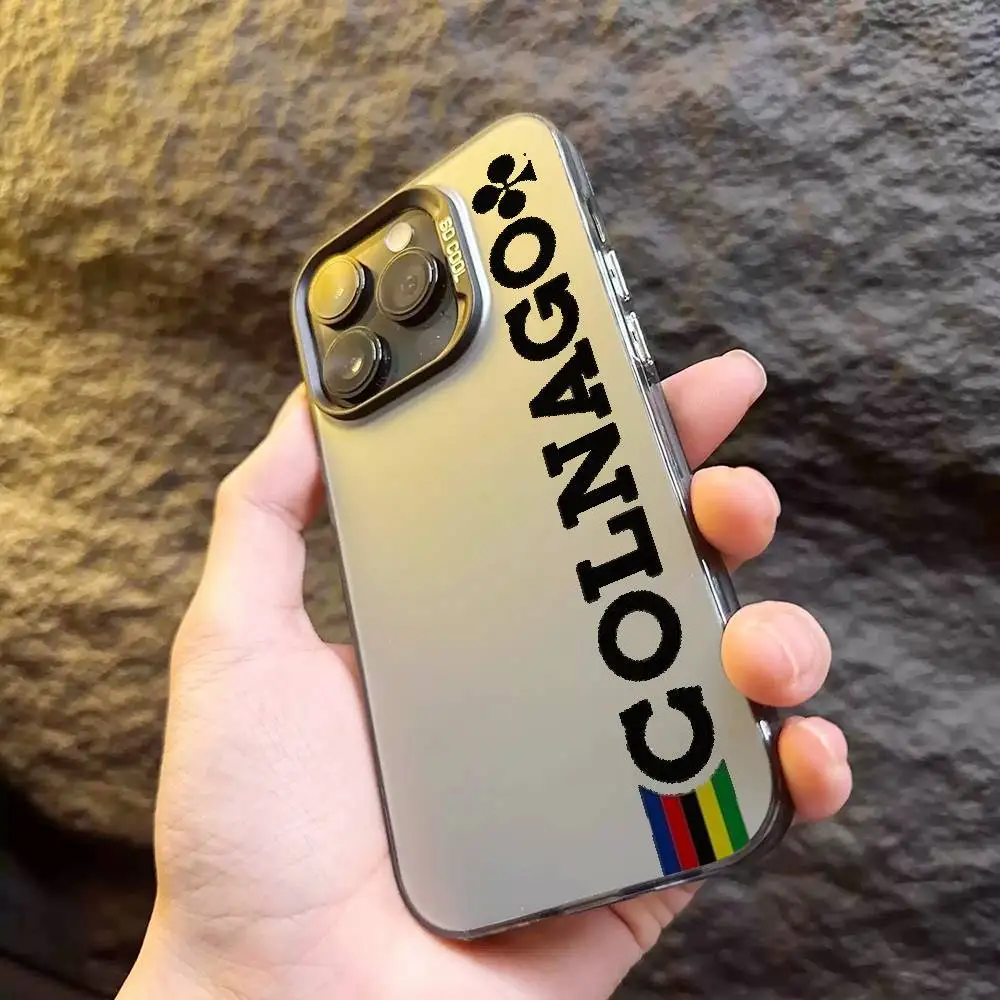 Модный велосипедный чехол для телефона C-Colnago, цвет IMD, серебристый корпус для IPhone 16, 15, 14, 13, 12, 11 Pro Max Plus Модный велосипедный чехол для телефона C-Colnago, цвет IMD, серебристый корпус для IPhone 16, 15, 14, 13, 12, 11 Pro Max Plus