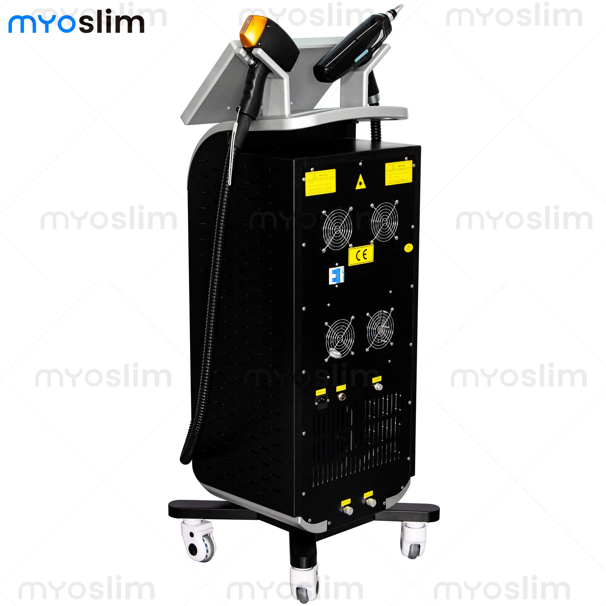 FAC 5000W Four Wavelength Ice Titanium Machine Vertical Black Silver Hair Removal And Picosecond Tattoo Removal Device
