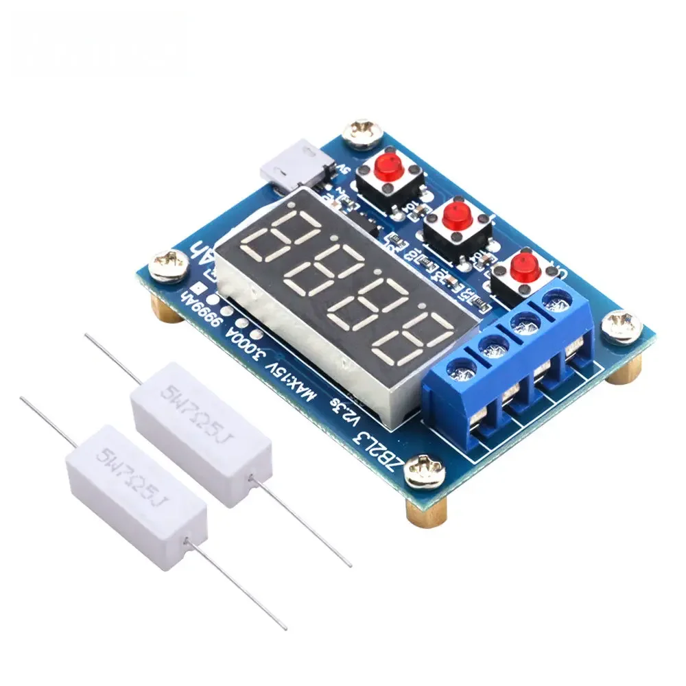 Módulo analizador de batería ZB2L3: probador de resistencia/capacidad de iones de litio y plomo-ácido 18650 con función de descarga de 1,2 V-12 V