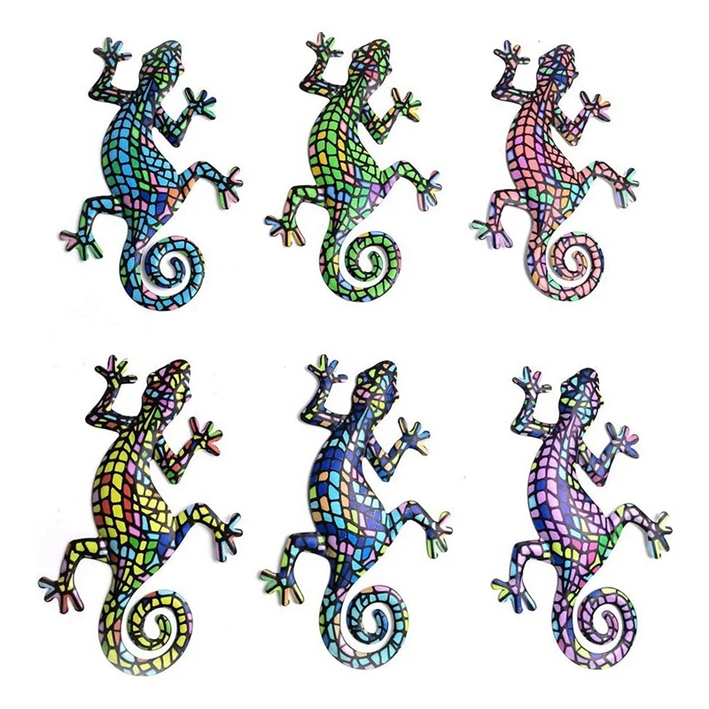 Imagem -03 - Metal Gecko Wall Art Decor Lizard Art Pendurado para Varanda do Quintal ao ar Livre Home Patio Lawn Decorações de Vedação