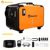 Sunster 12V Heater For Car 8KW Diesel Air Heater WithTwo Silencers LCD Switch For Car Trailer Truck Diesel Parking Heater