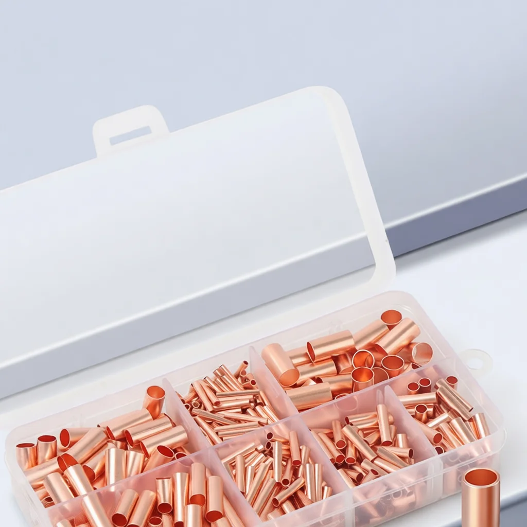 Electrical Copper Butt Terminal Wire Connector Cable Splice Tube Industrial Joiner Cold Press Ferrule Wiring Device