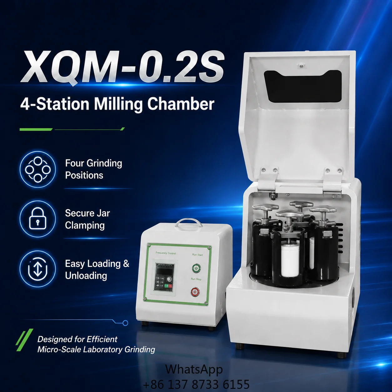 2026 CZJXQM-0.2S Glove Box Planetary Ball Mill Inert Gas Vacuum Milling For Air-Sensitive Materials