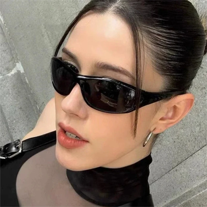 56649 New Punk Sport Sunglasses Men Women Fashion Gradient Color Mirror Face Goggles Driver Glasses Riding Eyewear Uv400