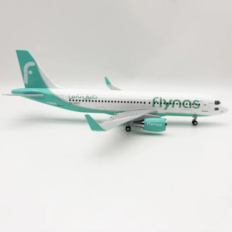 30cm Resin Model Airplanes Saudi Flynas A320 Diecast 1/250 Scale Aircraft Models With Display Base For Aviation Fun Collectible