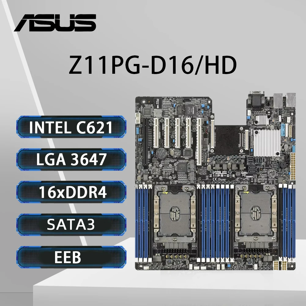 ASUS Z11PG-D16/HD Motherboard Support Xeon Gold 5218 Xeon Silver 4210 CPU 16×DDR4 Intel C621 M.2 512GB LGA 3647 Xeon Gold CPU ﻿