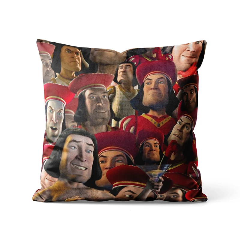 Gaslight Gatekeep Girlboss Lord Farquaad Throw Pillow Covers Cushion Cases Pillowcases for Sofa 45cm x 45cm