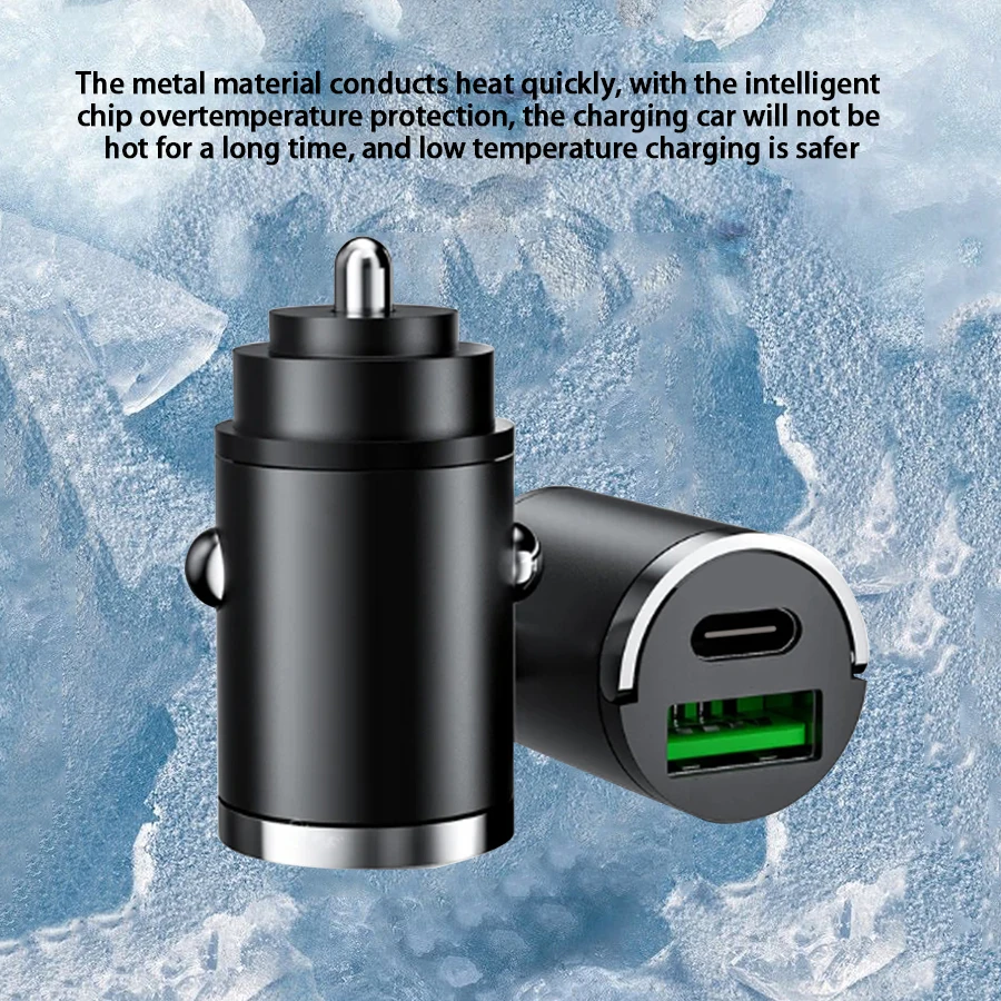 Olaf Mini 100W PD QC Pull Ring Fast Charging Car Charger USB C Car Phone Charger Adapter For iPhone 13 12 Xiaomi Samsung Huawei