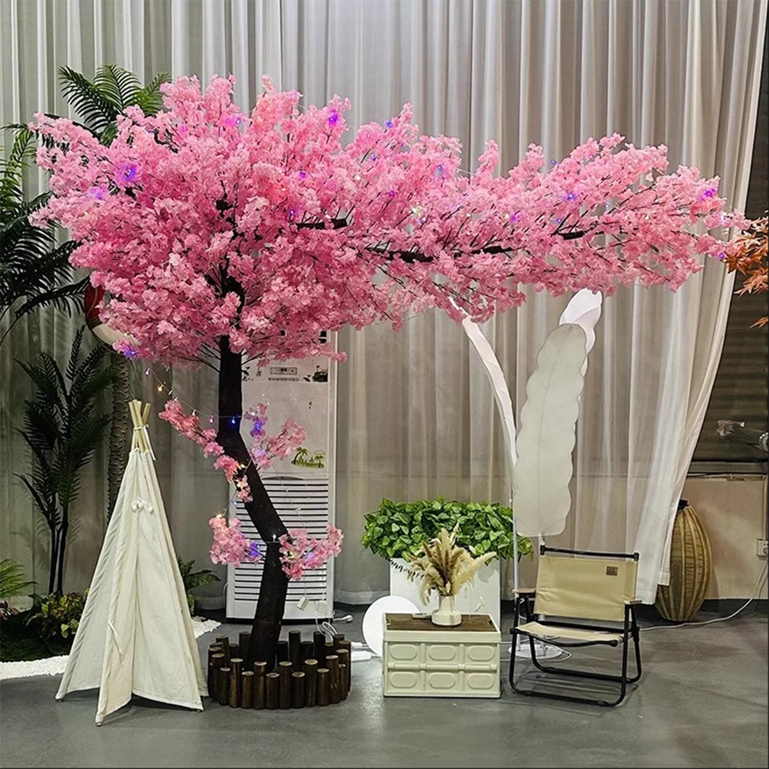 

Имитация вишневого дерева, большое дерево желаний, украшение для торгового центра в отеле, ландшафтные растения на свадьбу