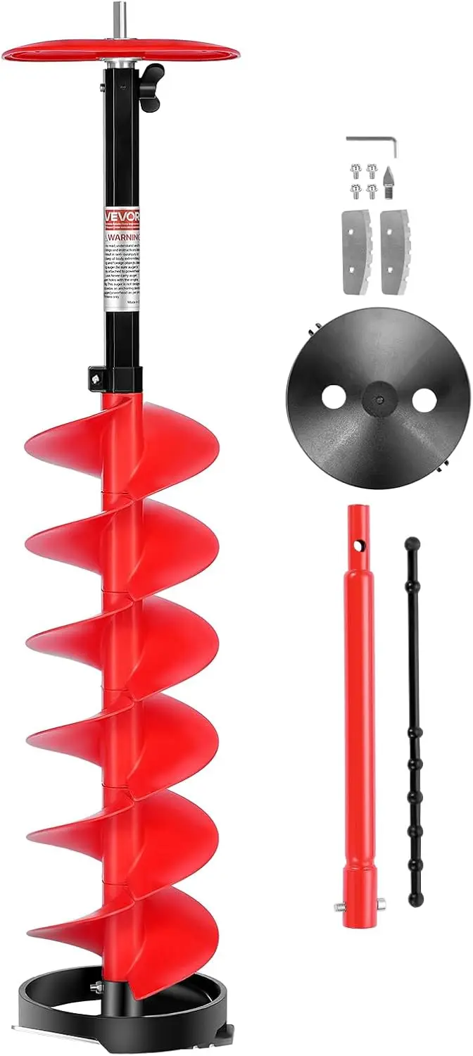 

8-дюймовое нейлоновое ледобурное сверло, длина 39 дюймов, с удлинительной штангой и аксессуарами для беспроводной рыбалки