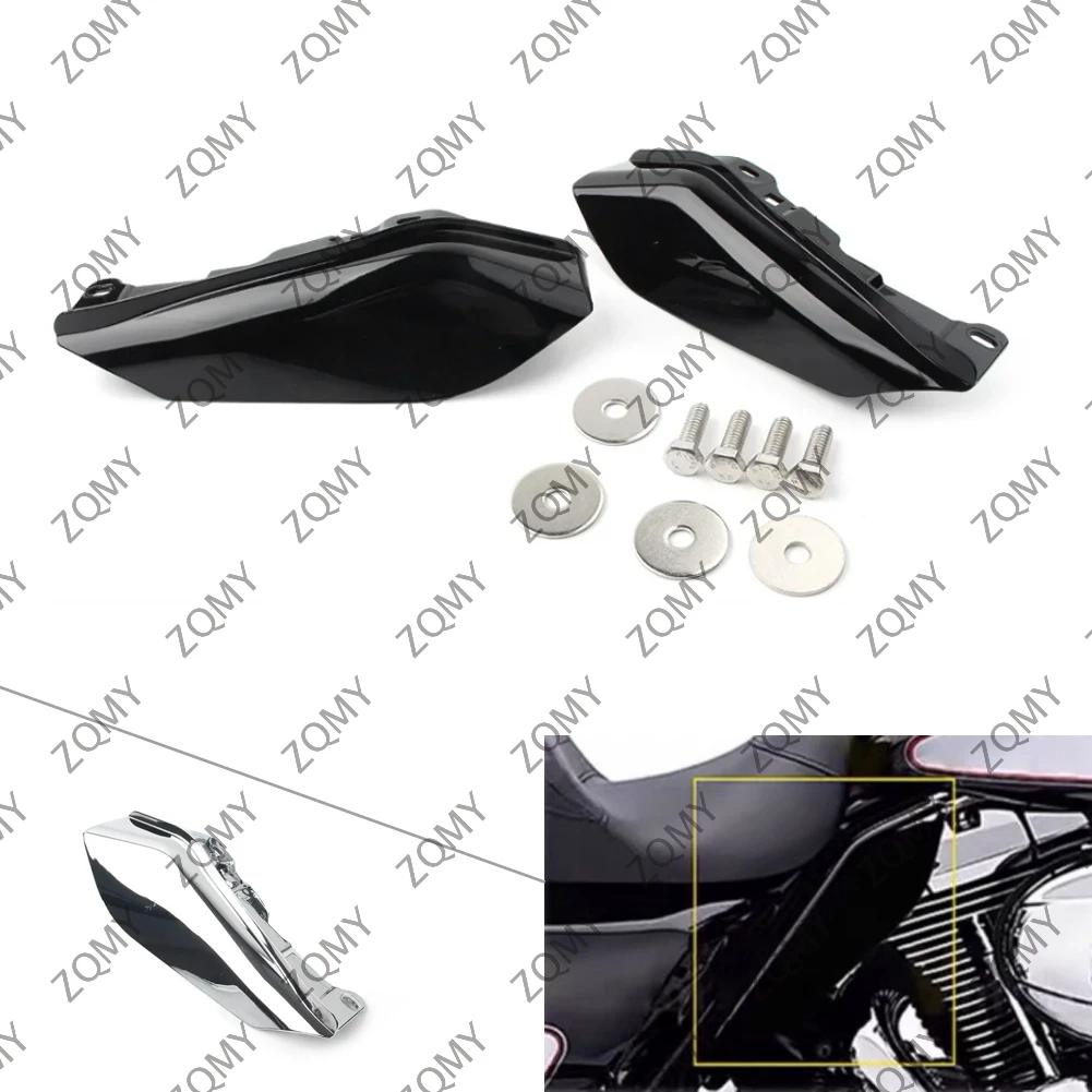 2pcs ABS Motorbike Mid-Frame Air Deflector Trim Heat Shield Left & Right For Harley Road Glide Touring 2009 2010 2011 2012-2016