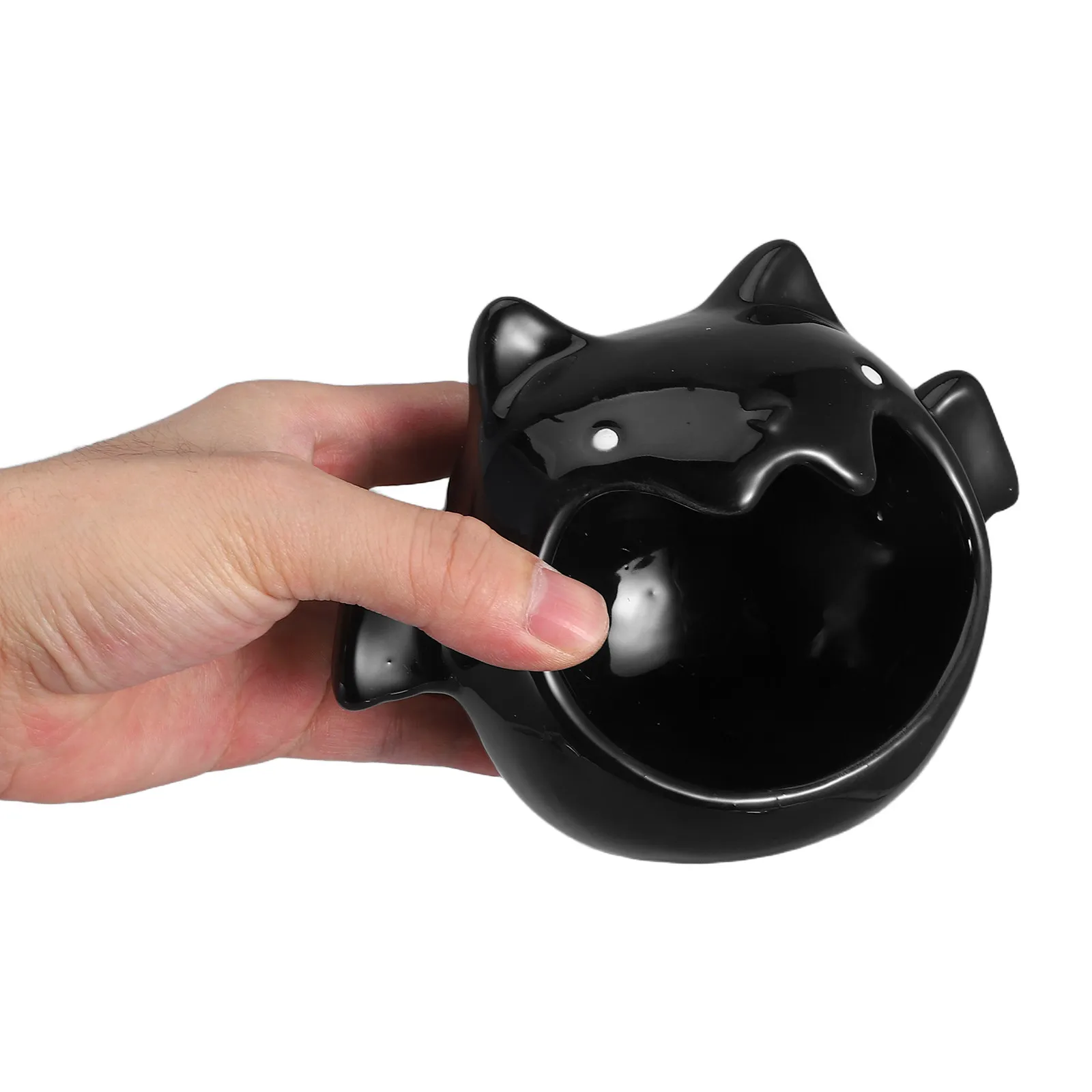 2Pcs Ghost and Bat Ceramic Candy Bowls Halloween Party Tray Spooky Snack Holder Table Decoration Trick Or Treat Serving Dish