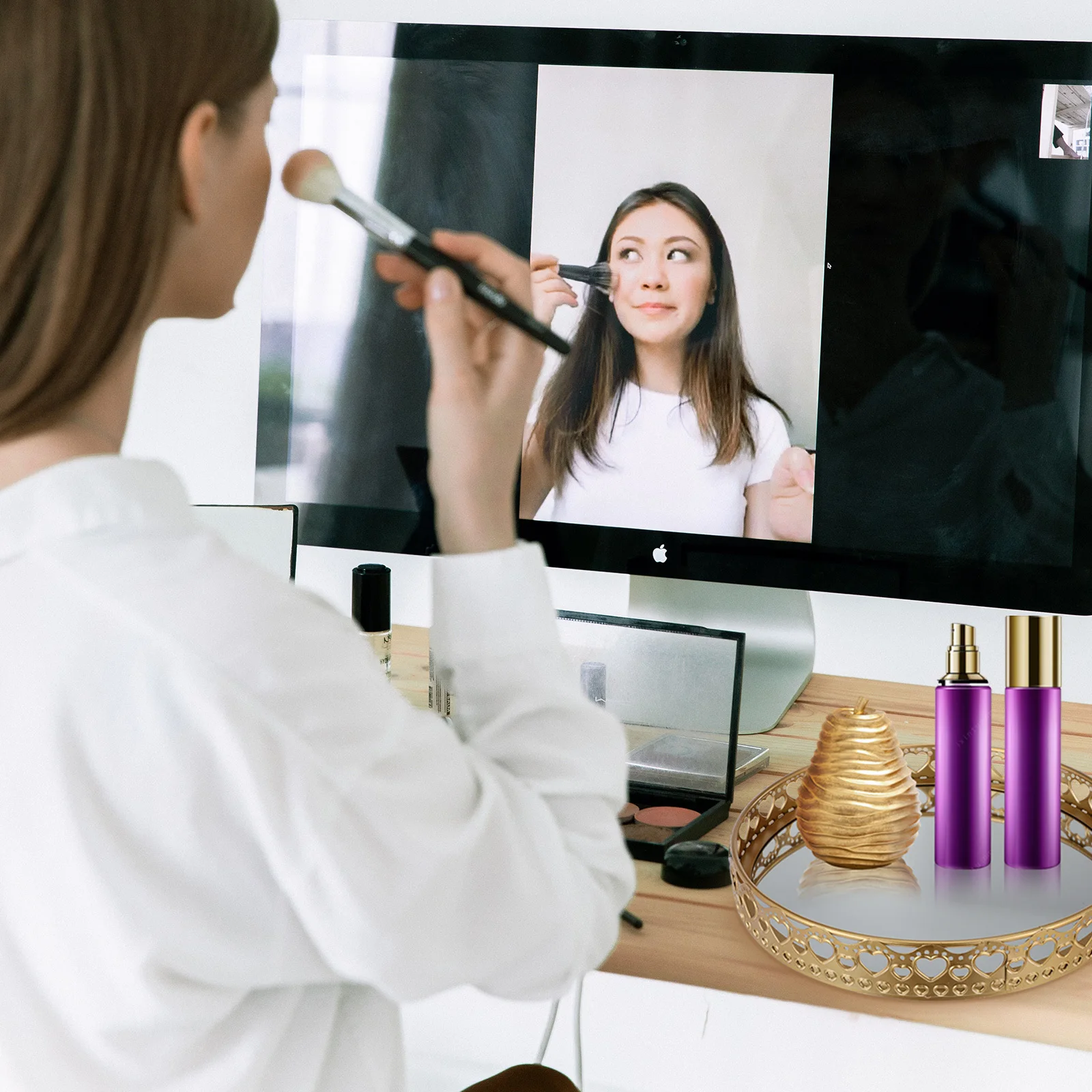 

Small Jewelry Tray Vanity Trays Mirrored Dish for Bathroom Dresser Organizer Plate Jewellery Aesthetic Storage