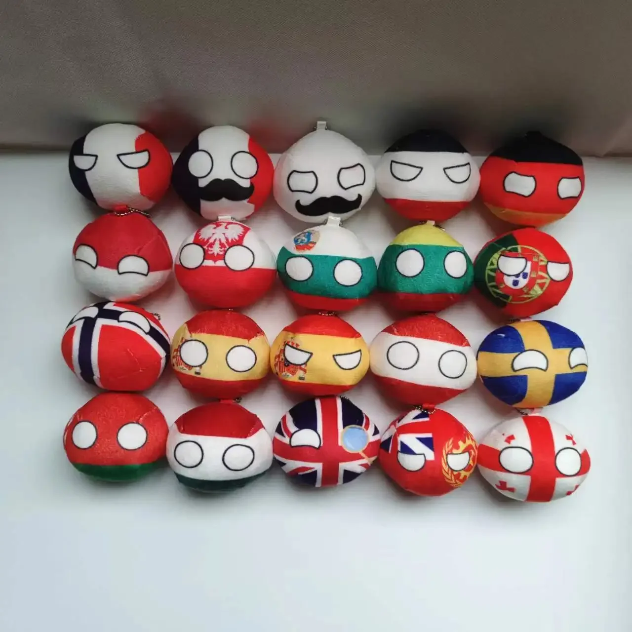 9cm Polandball pendant Spain Germany Poland France Estonia Belarus Countryball Short Stuffed Mini Doll Pendant