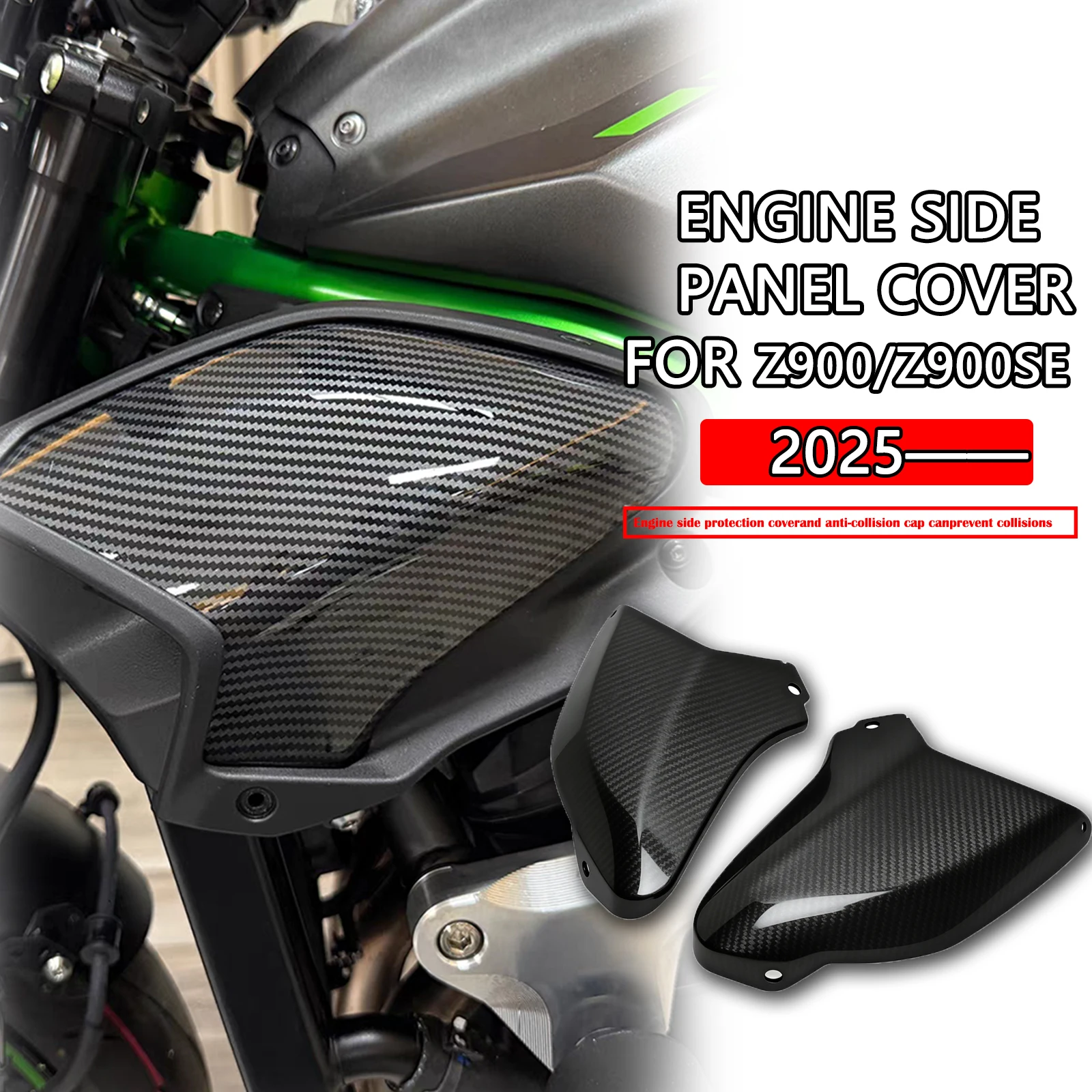 Motorcycle Water Tank Left & Right Side Panel Shell Cover Air Inlet Cover Side Gas Guard Fit For Z900 Z900 SE 2025 2026